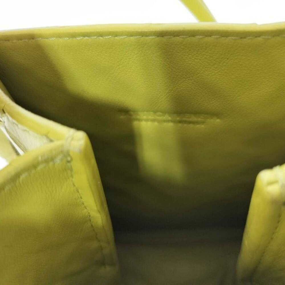 BOTTEGA VENETA Yellow Lambskin Leather Intrecciato Shoulder Bag - Picture 9 of 10